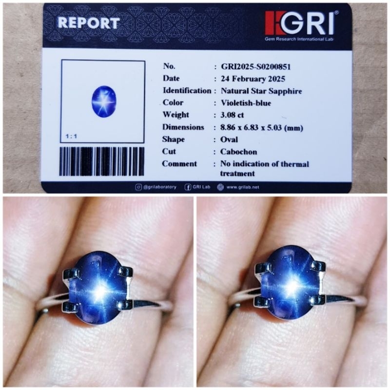 NATURAL STAR SAPPHIRE