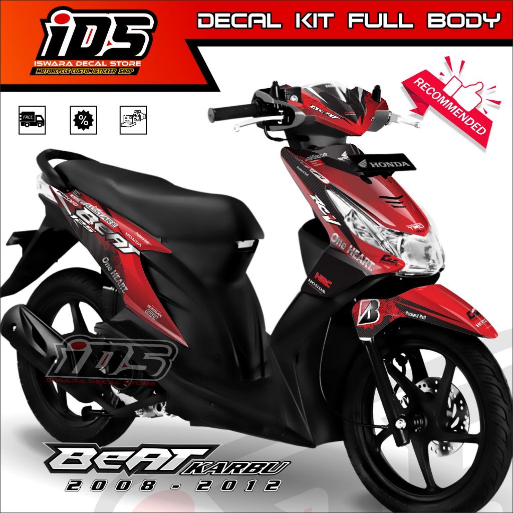 Stiker Decal Beat Karbu Full Body Dekal Beat Karbu Stiker Variasi Beat Karbu Batik