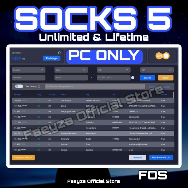 SOCKS5 PC ONLY (CDKEY)