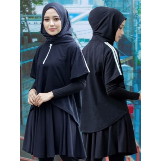 Adrea Hoodie Sporty Stelan Olahraga Muslimah Pakaian Olahraga Wanita Jaket Olahraga Wanita Muslimah 