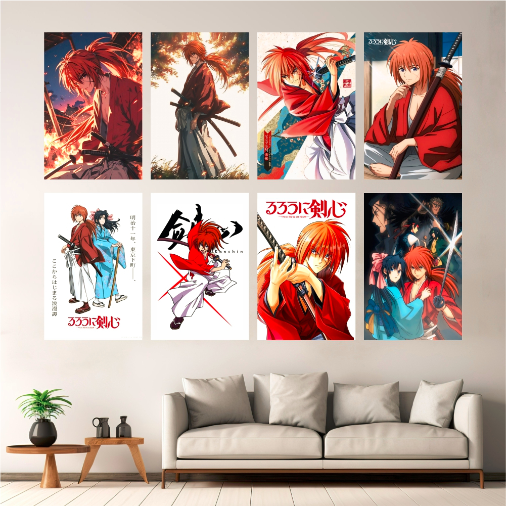 Hiasan Dinding Anime Rurouni Kenshin | Poster Kayu Anime Samurai X