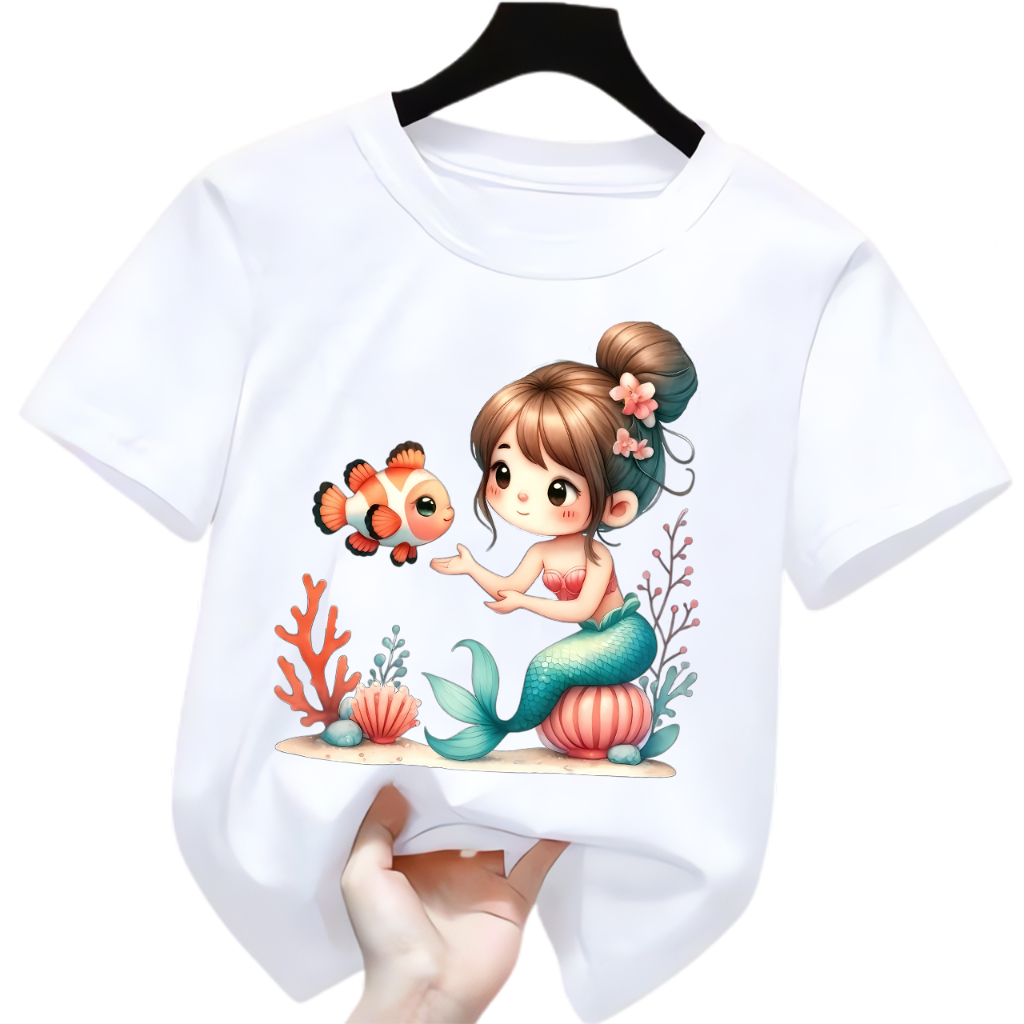 Kaos Anak Perempuan Duyung Cantik