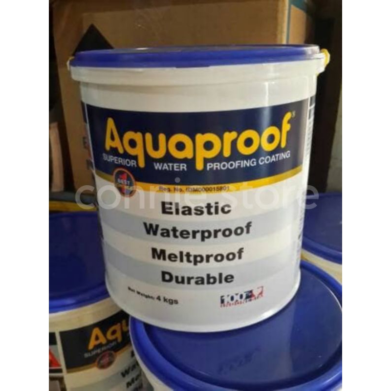 Aquaproof 1kg  Abu Tua cat dinding waterproof kedap air elastis exterior interior 1 kg