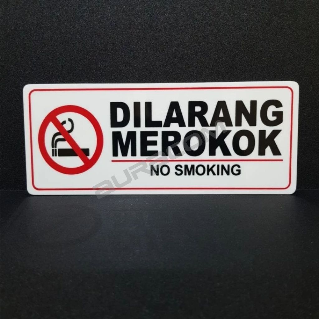 

Akrilik sign papan nama tulisan DILARANG MEROKOK / NO SMOKING B-100