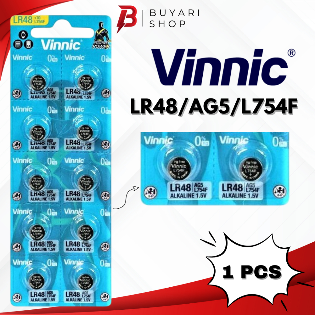 BATERAI AG5 BATERAI ALAT BANTU DENGAR LR48 LR750 L754F Viniic HEARING AID Battery Baterai Kancing