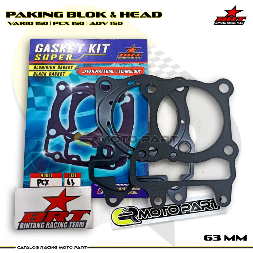 GASKET Paking Blok & Head BRT 63 63mm PCX 150 / Vario 150 / ADV 150 Ceramic