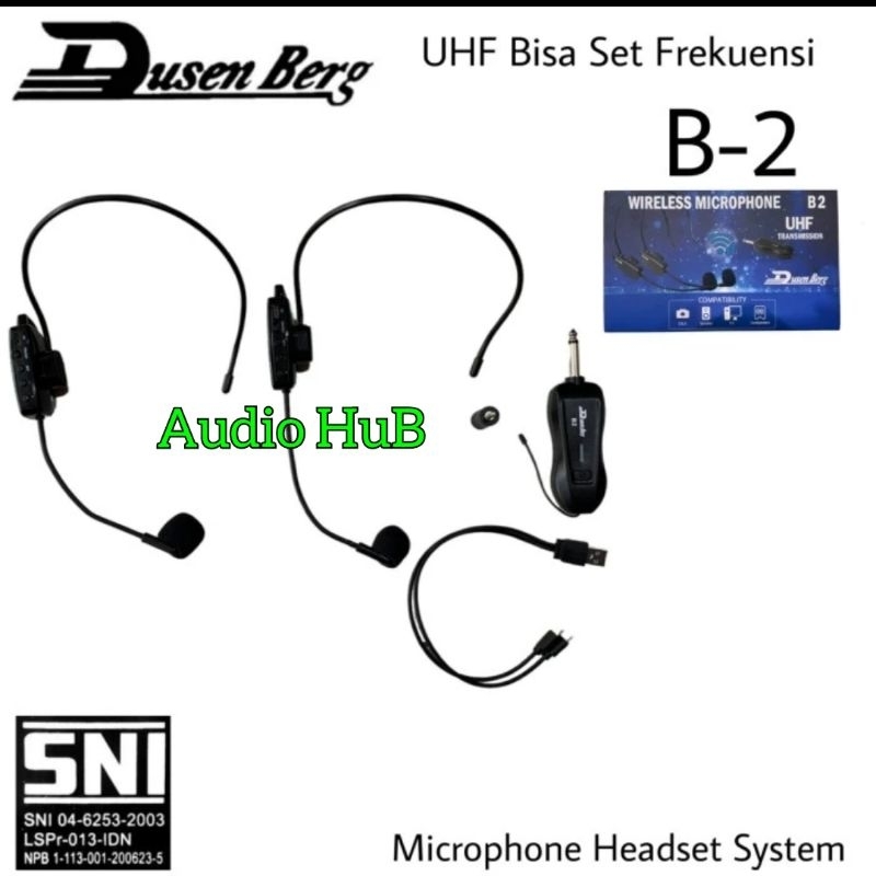 Mic Wireless Headset  Dusenberg B2 2Mic  Wireless Bando Original