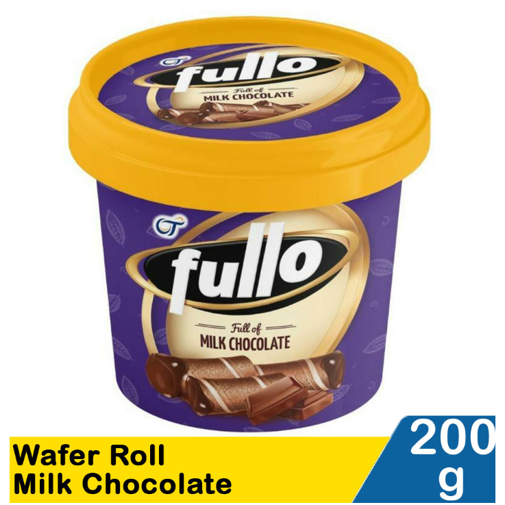 

Fullo Wafer Roll Milk Chocolate 200gr Kemasan Jar / Bucket Mureah Surabaya