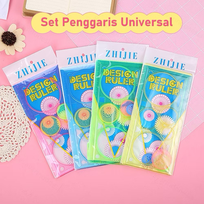 

PENGGARIS ROTARY PATTERN BUNGA Penggaris Sekolah Pola