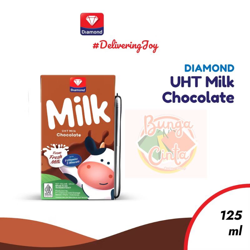 

Diamond Milk Susu UHT Chocolate 125 ML - Susu Diamond