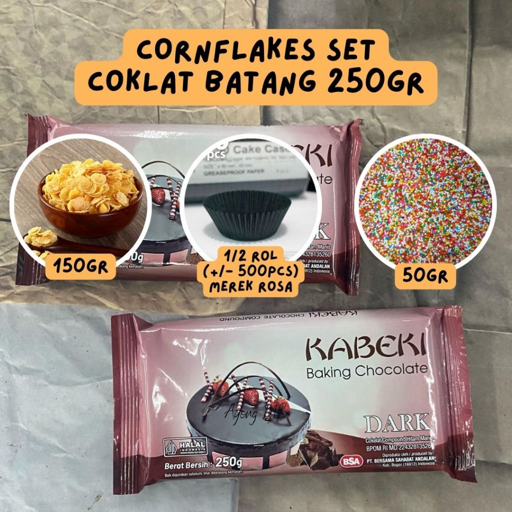 

BAHAN CORNFLAKES COKELAT (250GR COKLAT) / KUE CORNFLAKES