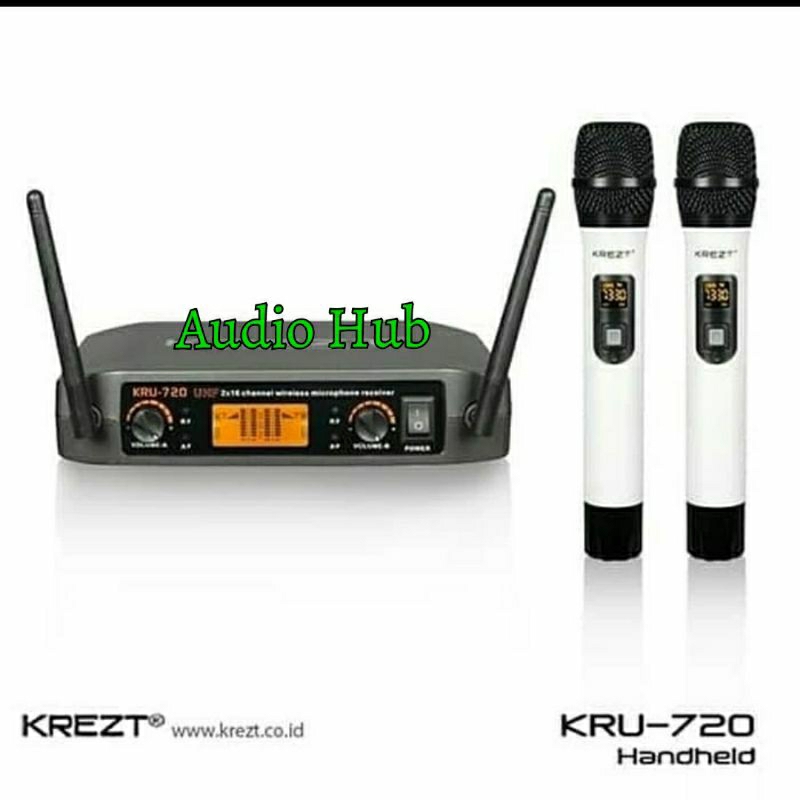 Mic Wireless Krezt KRU 720 KRU720 Microphone Krezt Original