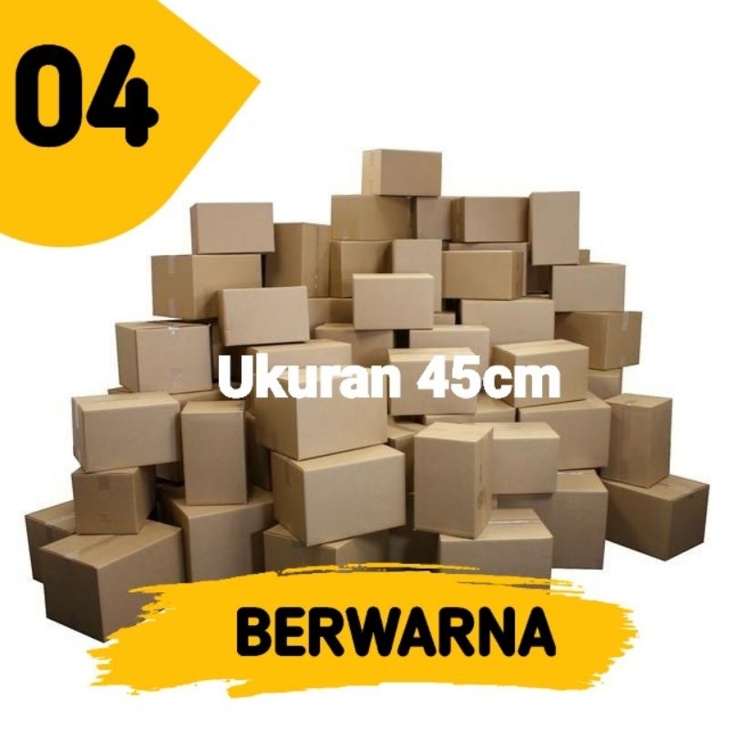 

kardus paket berwarna ukuran 45cm