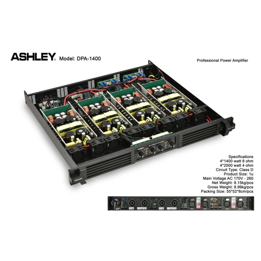 POWER AMPLI ASHLEY DPA 1400 / POWER AMPLI ASHLEY DPA1400