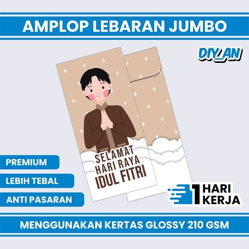 

amplop lebaran jumbo premium uang tanpa lipat