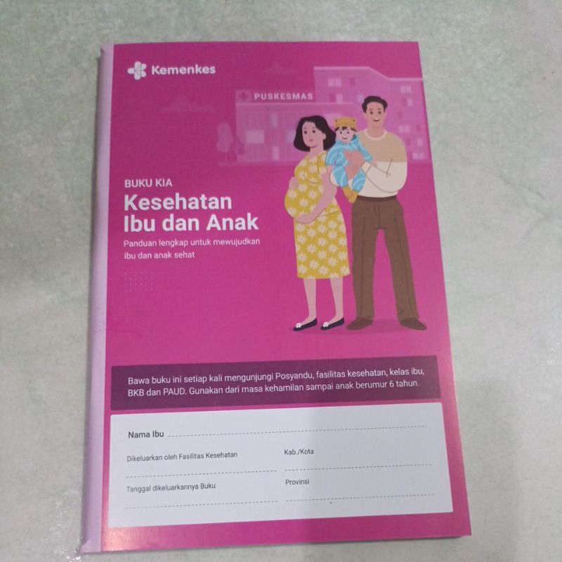 buku KIA 2024 ( Buku Kesehatan ibu dan Anak ) buku pink buku pink buku bidan buku kia bolak balik