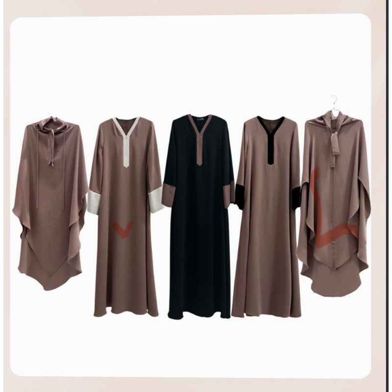haia set katya glynn preloved , gamis set preloved , abaya anti uv , abaya mina anti uv , syari set 