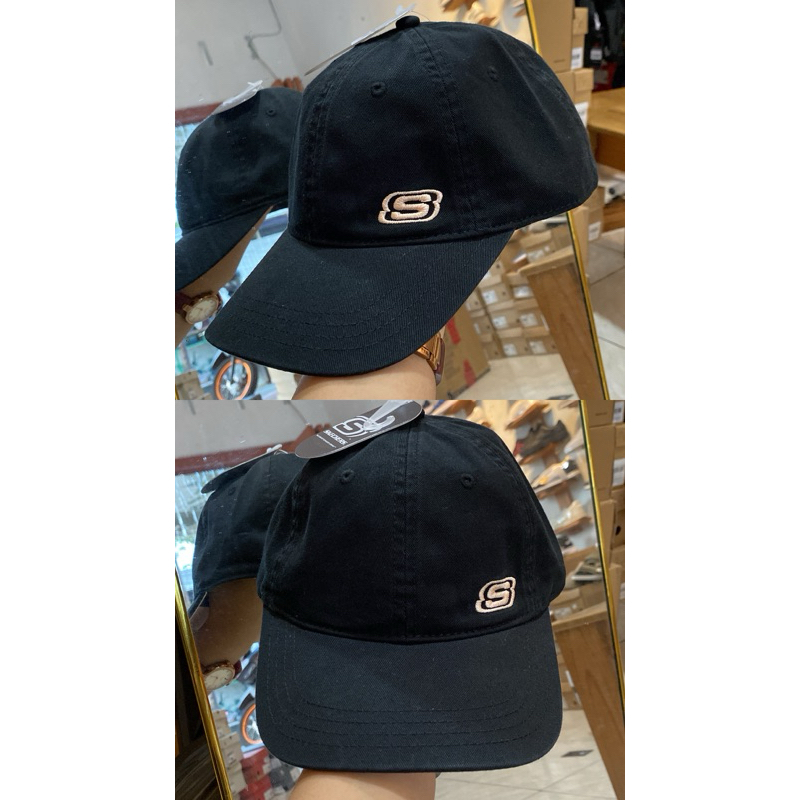 2  ARIASI MODEL TOPI SKECHERS WANITA SKECHERS CAP BOBS KATUN WOMEN BLACK PINK ORIGINAL COD