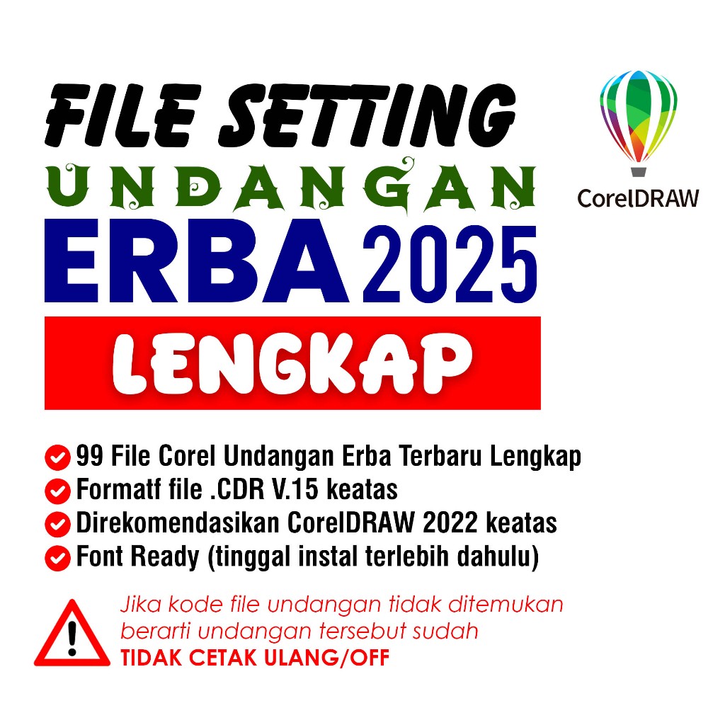 File Corel Undangan ERBA Terbaru Lengkap 99 file
