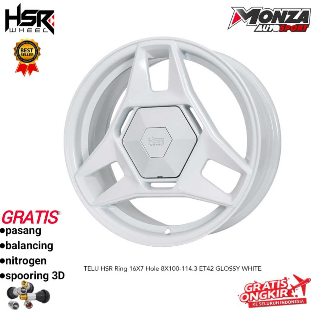 Velg mobil original Hsr ring 16 avanza,xenia,kijang,rocky,raize,yaris,baleno dll Hsr Telu