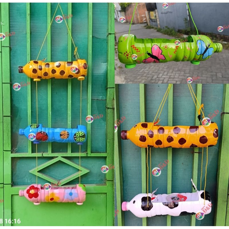 Prakarya kerajinan daur ulang botol bekas (pot gantung)