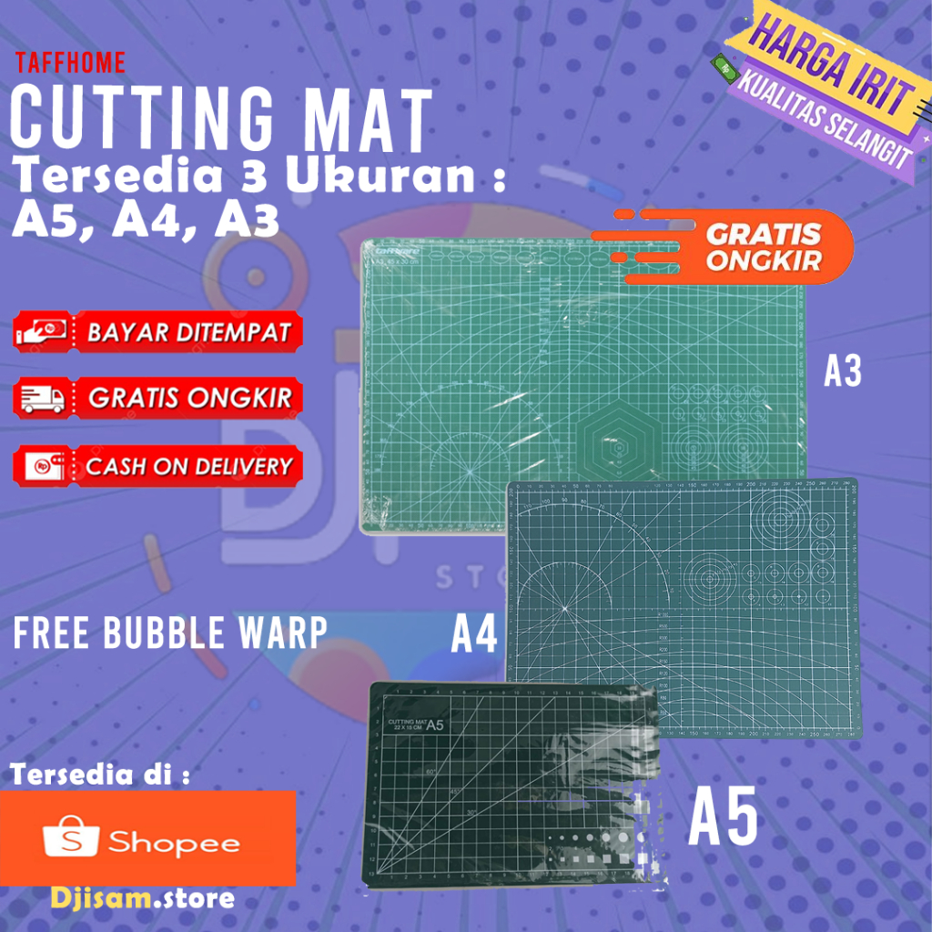 

Taffware Alas Potong Work Cutting Mat Pad A3 45x30cm