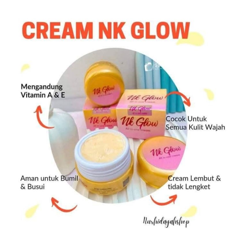 NKGlow Cream Original Penghilang Jerawat Flek Kusam / NK Glow Cream