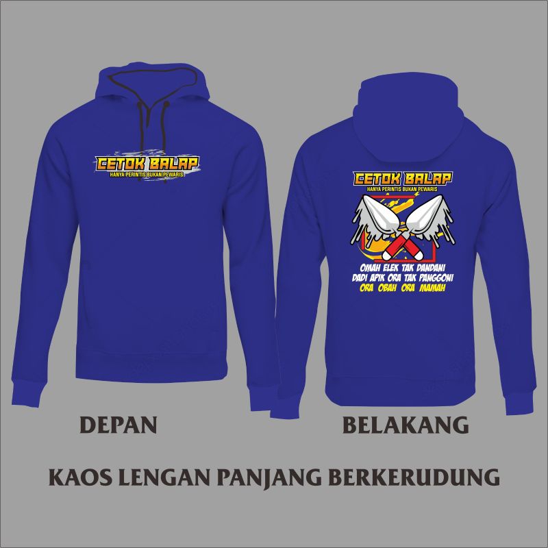 Kaos Basahan Proyek Cetok Balap Lengan Panjang Berkupluk Kaos Hoodie kuli Tukang Bangunan