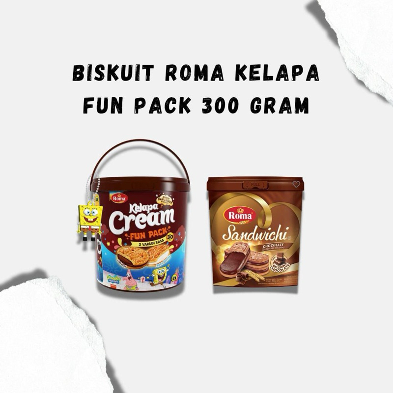 

Biskuit Roma Kelapa sandwich cokelat