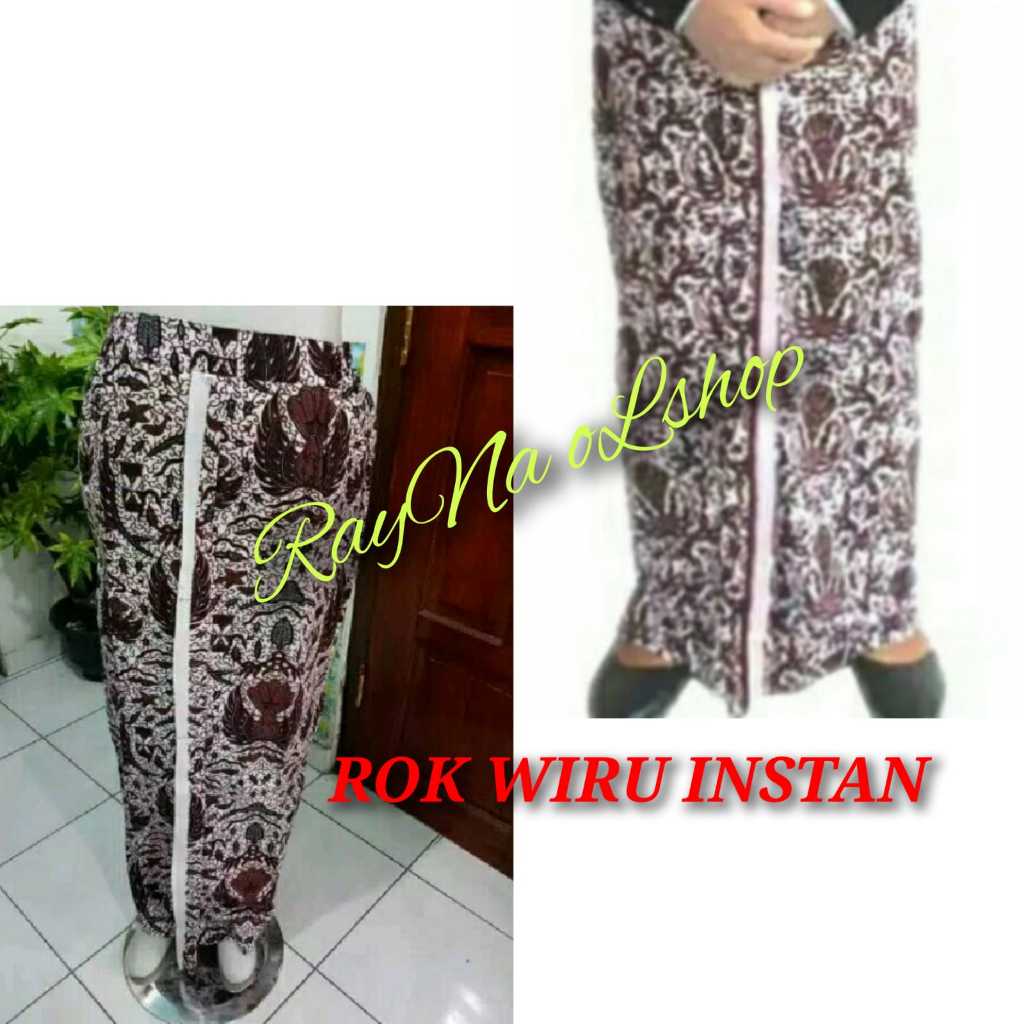ROK BATIK WIRU INSTAN | ROK LANGSUNG PAKAI | BAWAHAN BAJU KEMEJA JAWA WANITA / PRIA | BAWAHAN BAJU K