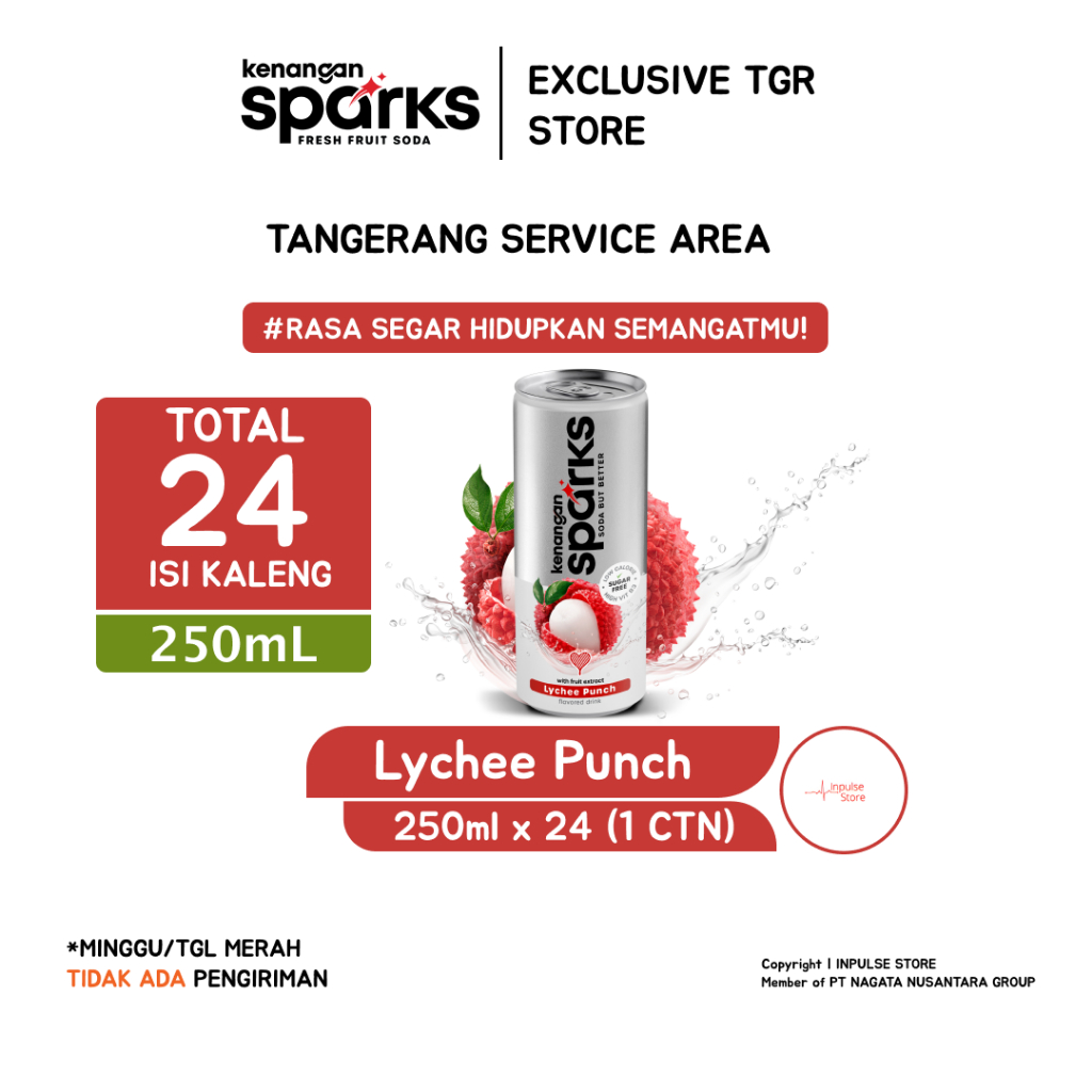 

Kenangan Sparks Lychee Punch 24 Kaleng