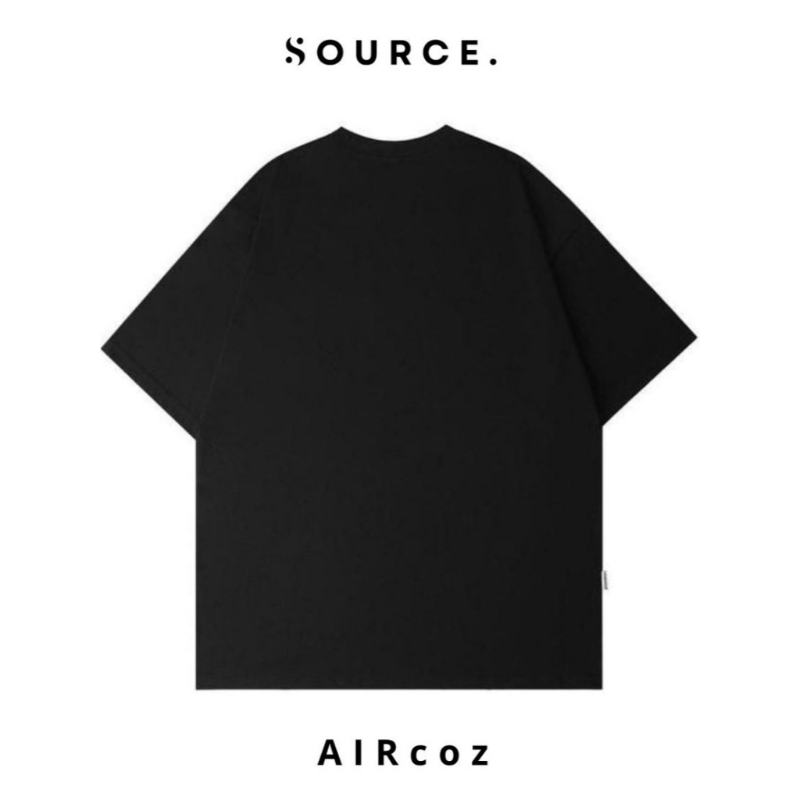 Source Oversize T-Shirt - AIRcoz Jet Black