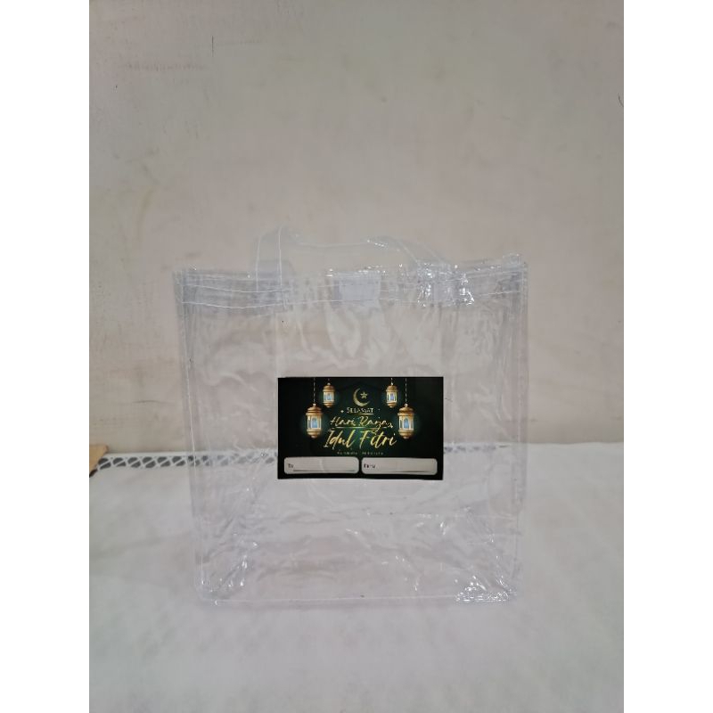 

Plastik Mika Hampers Lebaran Idul fitri 20x10x20cm