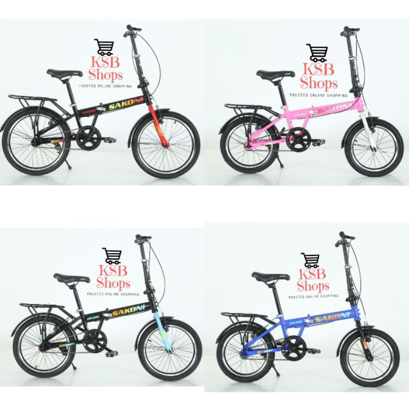 [KSB] SEPEDA FOLDING BIKE MURAH SEPEDA GOWES LIPAT ANAK REMAJA DEWASA UNISEX COWOK CEWEK UKURAN 16 I