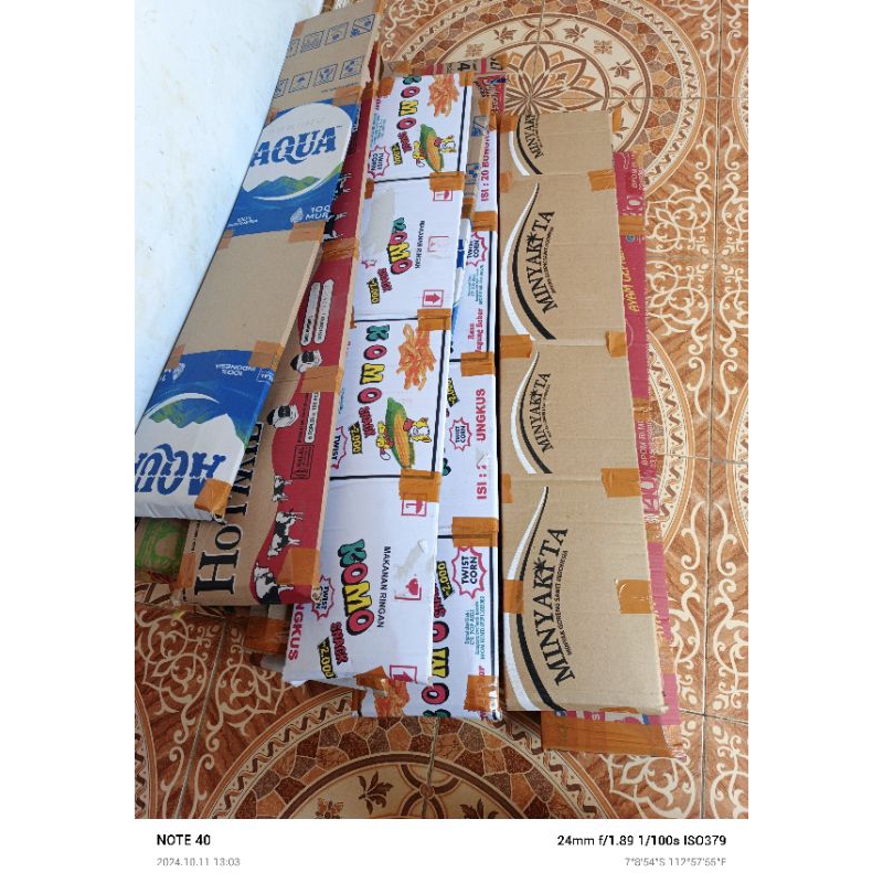 

kardus plastik packing cb ukuran 110cm warna warni