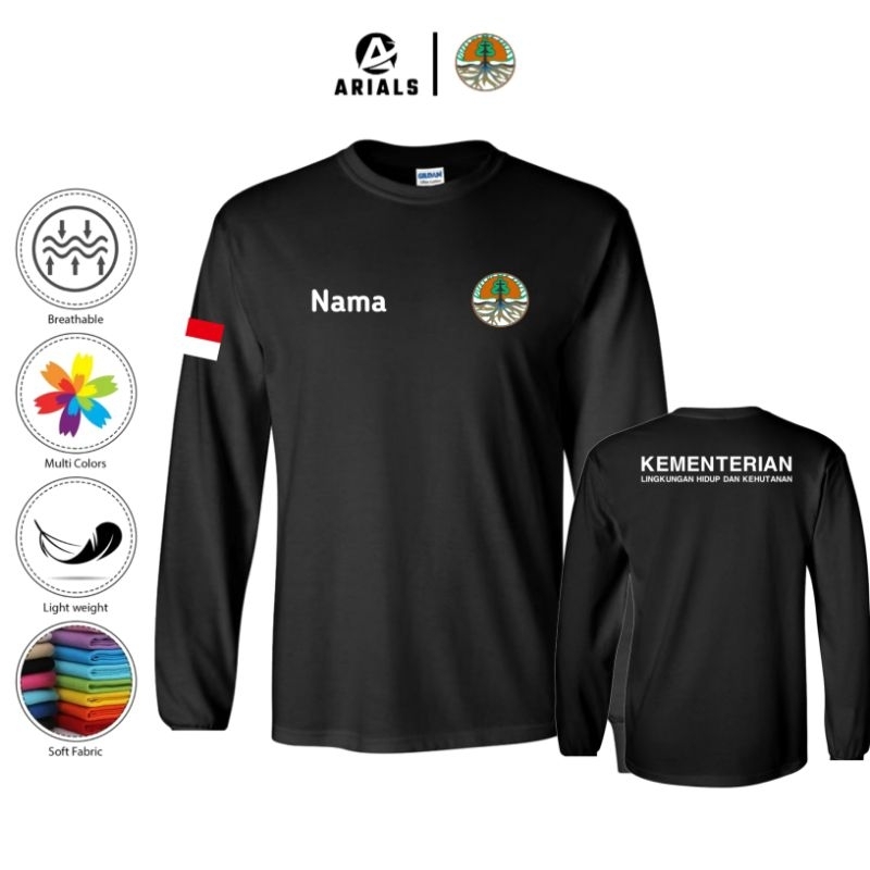Arials Kaos Baju Lengan Panjang Kementerian Lingkungan Hidup Dan Kehutanan