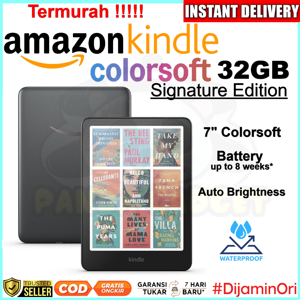 Amazon Kindle Coloursoft Signature Edition 7" Inch 32GB Metallic Black Color E-reader / PDF Reader