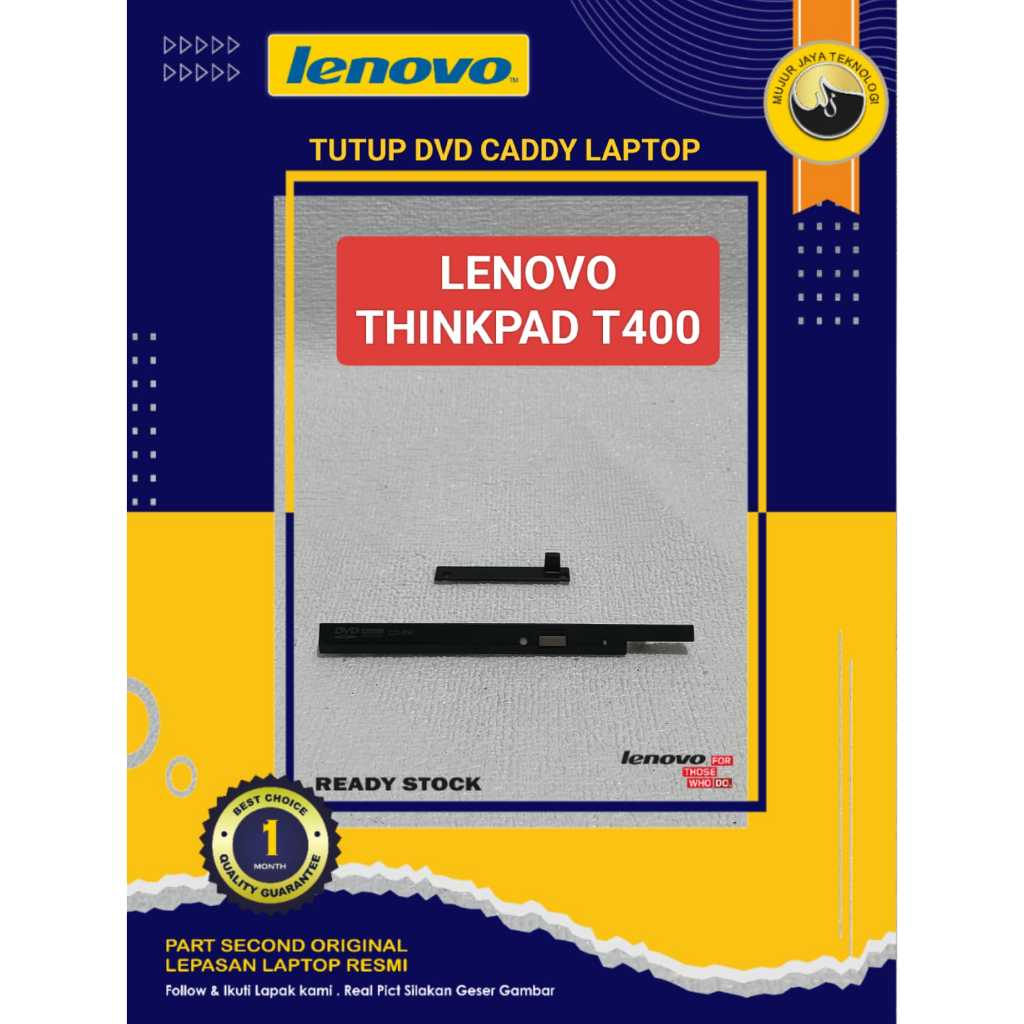 DVD Caddy Tutup Case Cover Laptop Lenovo Thinkpad T400 Series Second Original