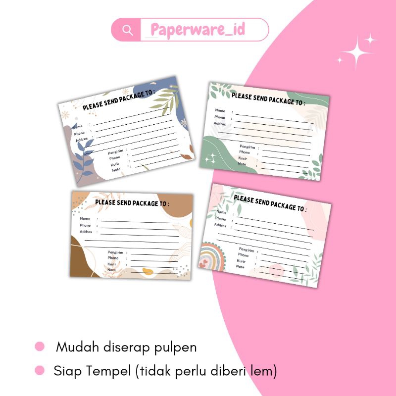 

10 pcs stiker resi tema aesthetic / sticker resi aesthetic / stiker resi pengiriman / stiker resi olshop