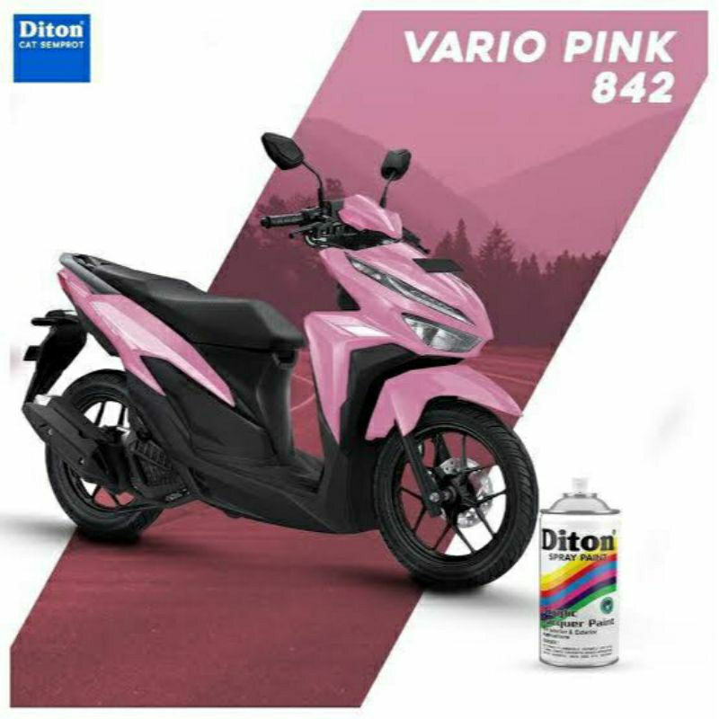 #MAU# Cat Semprot Diton 842 Vario Pink 300ml Merah Muda Metallic Honda Vario Metalic Ping Metalik Ca