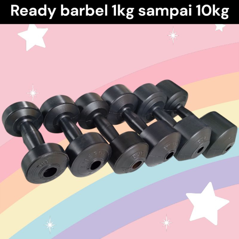 BARBEL KOSONGAN / DUMBEL TANPA ISI WARNA HITAM ( free tutup)