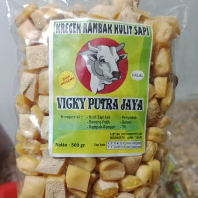 

rambak kulit sapi dadu 500 gram