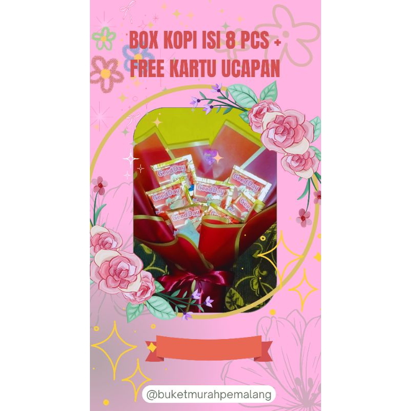

buket kopi good day buat cowo 8 kopi free kartu ucapan