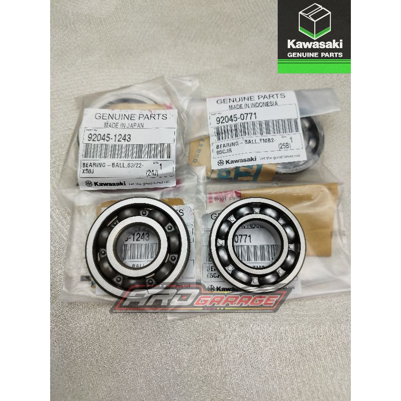 Bearing Laher Klaher kruk as Ninja RR R SS Original Kawasaki sepasang 92045-1243 92045-0771