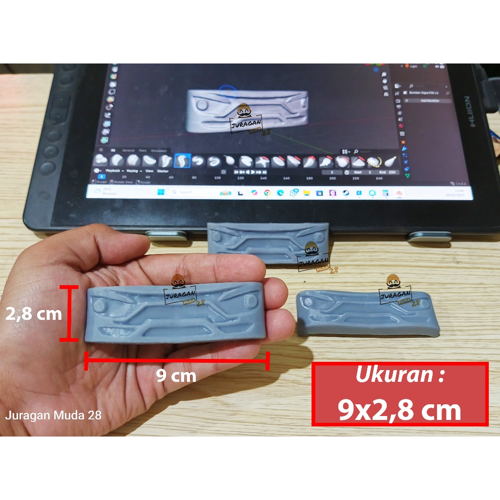 Bemper Miniatur Truk Tipe Sigra 3D Print Resin