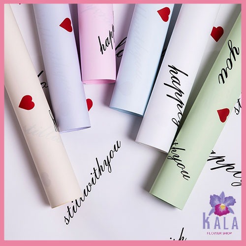 

Flower Wrapping love kecil Cellophane kertas buket bunga KB6166