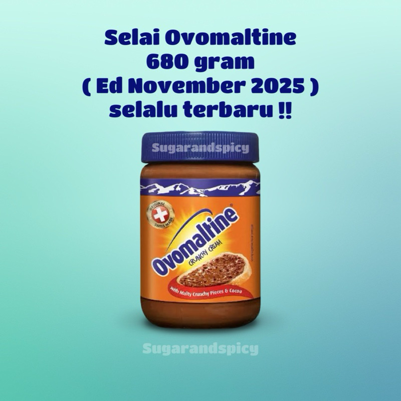 

SELAI OVOMALTINE 680 GR / OVOMALTINE CRUNCHY 680 GR / OVOMALTINE 680GR / OVOMALTINE SPREAD 680 GR