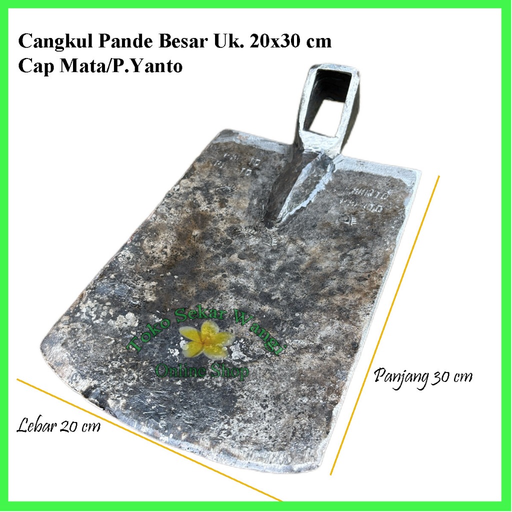 Cangkul Pande P Yanto/ Pacul Sawah Cap Mata Tidak Lengket Original Blitar Bahan Full Baja Geblekan