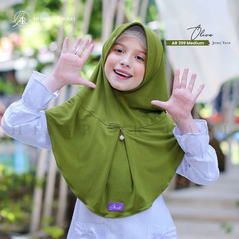HIJAB ARRAFI AR 399 MEDIUM HIJAB ANAK INSTAN PET