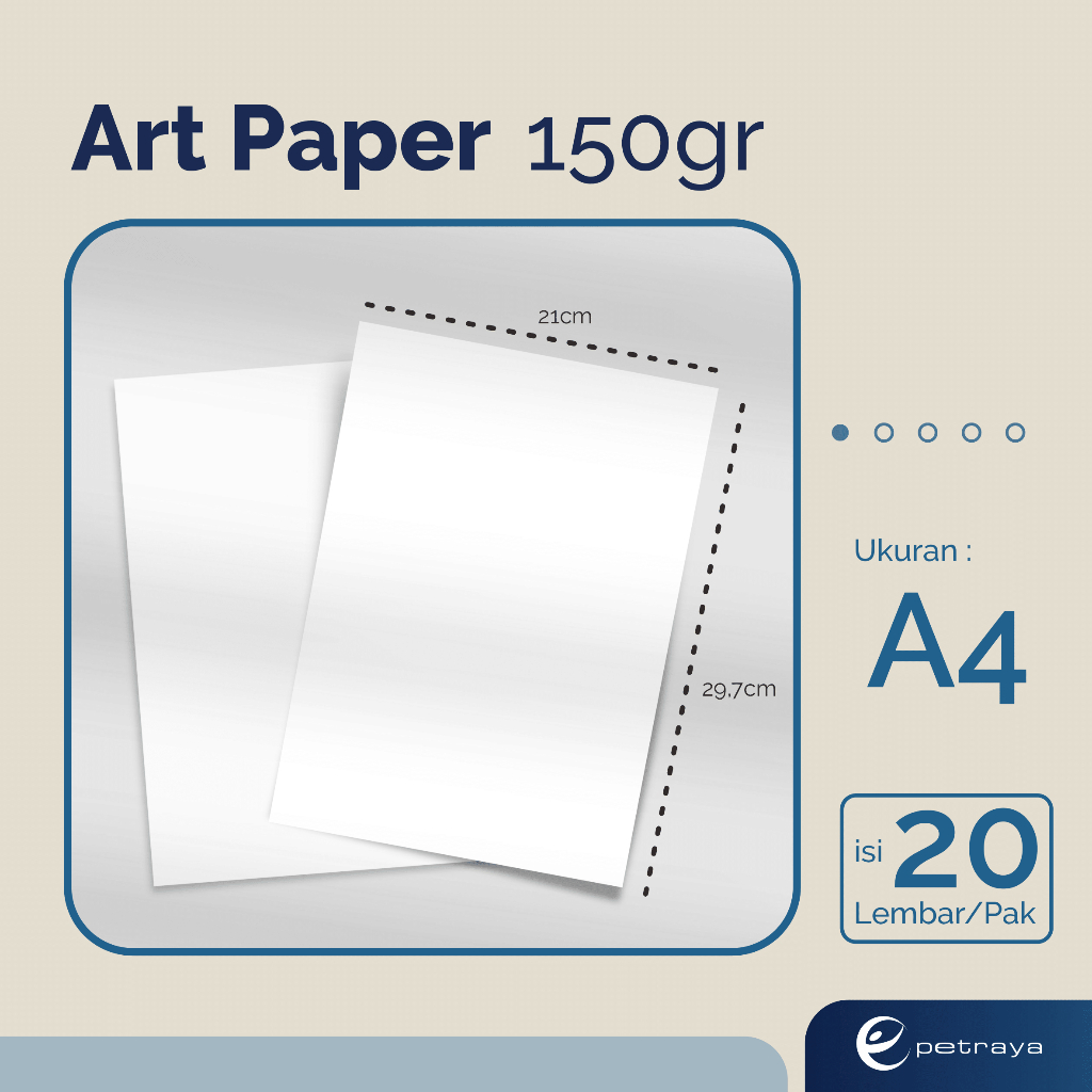 

Kertas Art Paper 150 gsm Isi 20 Lembar Ukuran A4 dan A3